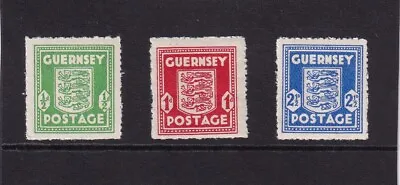£1.20 • Buy Guernsey 1941/44 KGVI Set Of 3 SG1/3 MLH - Lot 422