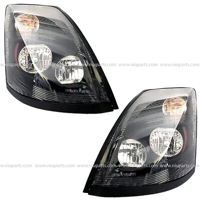 Headlight Black With Halogen Bulb - LH And RH (Fit: 2004-2018 Volvo VNL VN VNM) • $288