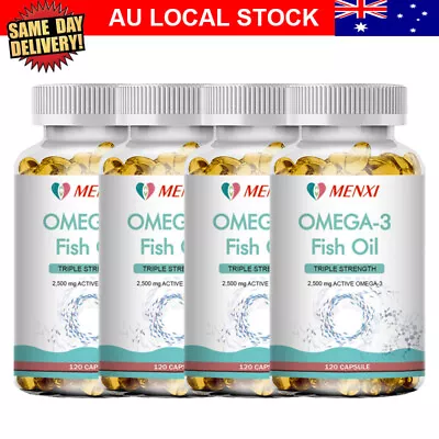 Omega 3 Fish Oil Capsules Triple Strength 2500 Mg EPA & DHA Joint Support • $20.99