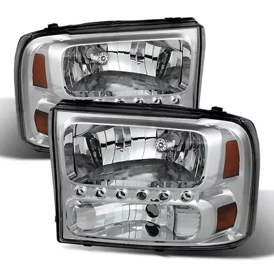 Ford 99-04 F250 F350 SuperDuty/Excursion Chrome LED Replacment Headlights • $277.67