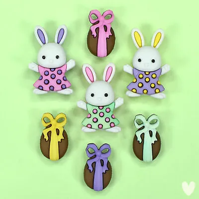 DRESS IT UP Buttons Bunny Hop 1299  - Easter Embellishments Rabbits • £3.50