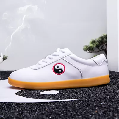 Genuine Leather Kung Fu Tai Chi Shoes Martial Art Shoes Sneakers Soft Cowhide • $46.99