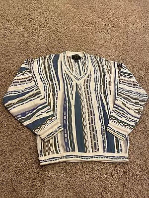 Vintage Tosani Coogi Style Sweater Made In Canada Adult Size M Cotton • $79.99