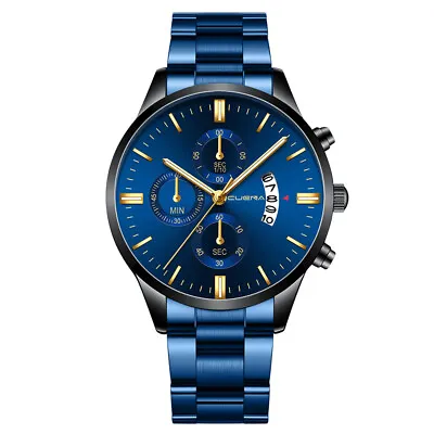 $22.99 • Buy Men's Watch Relojes De Hombre Stainless Steel Quartz Luminous Classic Watches