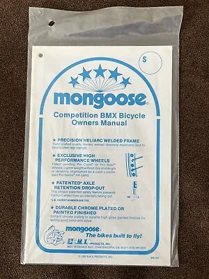 MONGOOSE BMX 1983 Owners Manual  Pro Class • $110