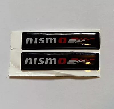 Pair Of 5.8cm X 1.3cm Logo Emblem Gel Stickers For Nismo NISSAN • $13.95