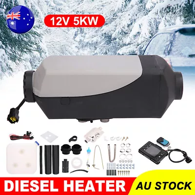 Portable Diesel Heater 5KW 12V Air Thermostat For Caravan RV Motorhome Trailer • $124.25