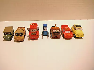 Disney Pixar Cars Lot Of 7 Mini Cars And Trucks Forklift • $11.99