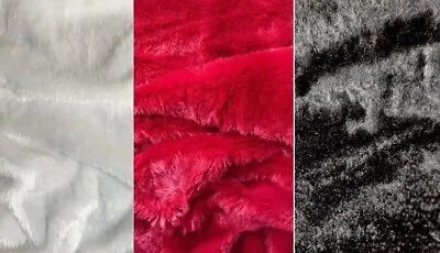 Soft Plush Faux Fur Minky Fabric Pieces - Assorted Colors • £10.61