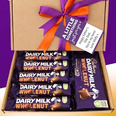 CADBURY DAIRY MILK WHOLENUT Chocolate Gift Box | Personalised Hamper Fathers Day • £13.99