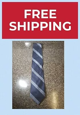 Nautica Mens Blue Stripe Navy Neck Tie 100% Silk Dress Vintage Casual  • $11.99