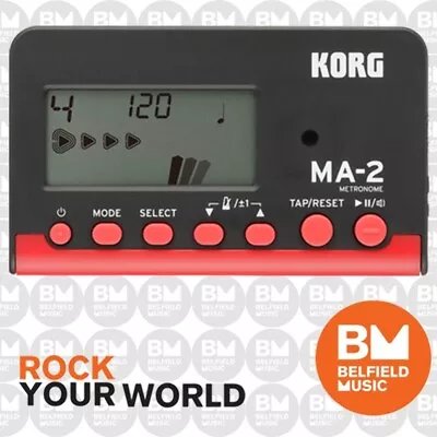 Korg MA-2 Digital Metronome Red For Drum Guitar Piano MA2 - Replaced MA1 • $34.99