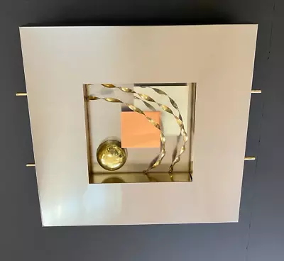 Vintage Curtis Jere Style Modern Abstract Metal Wall Sculpture Signed • $64.95