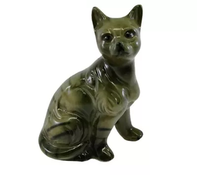 Vintage Cat Figurine Bone China Grey Tabby Kitten • $11.97