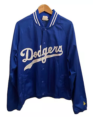 Vintage Dodgers MLB Majestic Varsity Jacket Blue Size XL USA RARE • $75