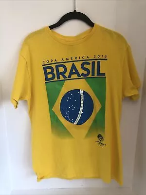 Brasil Copa America Centenario USA 2016 T Shirt T Soccer Futbol M • $15