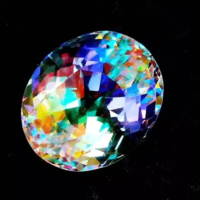 Beautiful 49.40 Ct Rainbow Color Mystic Quartz Oval Cut Loose Gemstone • $19.42