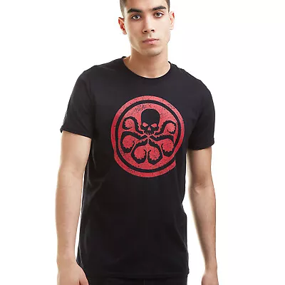 Official Marvel Mens Hydra Logo T-shirt Black S - XXL • £13.99