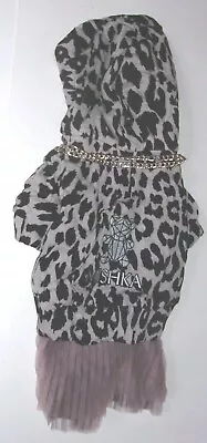 Mishka Dog Doggie**Luxury Jacket**Leopard Detachable Ruffle & Chain Size SMALL • $20