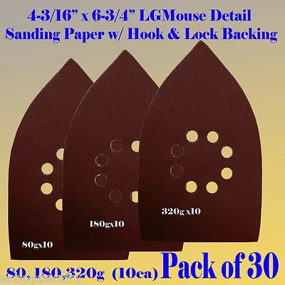 30X L Mouse Detail Sander Sandpaper Hook & Loop Sandstorm Mega Black And Decker  • $16.95