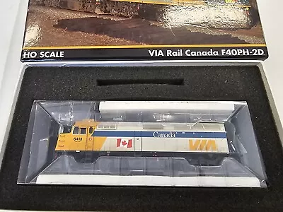 HO Rapido 80051 Via Rail F40PH-2D Powered Locomotive #6413 Canadian Scheme  • $269