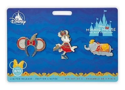 Disney Parks Minnie Mouse The Main Attraction Dumbo The Flying Elephant Pin Set • $18.71