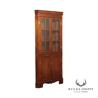 Craftique Chippendale Style Solid Mahogany Chippendale Style Corner Cabinet` • $1495