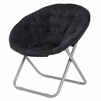 Moon Chair Seat Stool Saucer Soft Folding Living Room Sofa Black Oversize Home  • $38.58