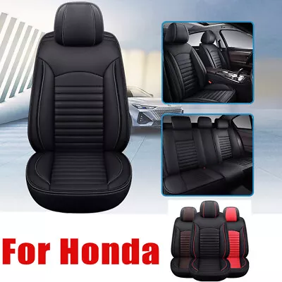 For Honda Civic Car Seat Covers 2/5-Seat Front Rear Full Set PU Leather 3D Style • $132.55