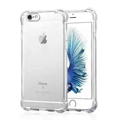 CLEAR CASE For IPhone SE 2020 2022 6 7 8 XR X Shockproof Hybrid Gel Phone Cover • £2.96