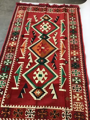 Authentic Turkish Kilim Rug - Add A Touch Of Cultural Elegance To Your Home120cm • $102.27