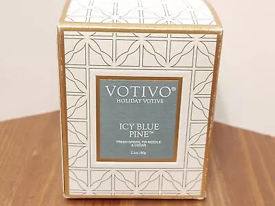 Votivo Holiday Votive Aromatic Candle Icy Blue Pine -Mini Size (2.1 Oz) NEW Box • $20