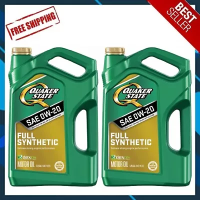 🔥COMBO 2 PACK🔥 Quaker State Full Synthetic 0W-20 Motor Oil 5-Quart • $41.35