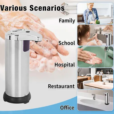 Touchless Hands Free Liquid Sanitizer IR Sensor Automatic Soap Dispenser 280ml ~ • £9.98