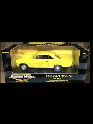 1966 Pro Stock Nova Yellow 1:18 Ertl American Muscle 33136 • $99.95