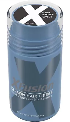 Xfusion (2 PACK) Keratin Hair Fibers  Dark Brown 15G / 0.53 Oz • $22.50