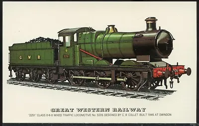 £0.50 • Buy #235 TRAIN Postcard GWR 2251 MIXED TRAFFIC LOCOMOTIVE Nostalgia 