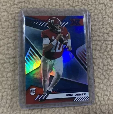 2021 Chronicles MAC JONES #187 XR Base HOLO BLUE Parallel SP Rookie RC Pats • $12