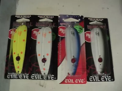 4 - Red Eye Dardevle Spoons (mixed Colors) Nip • $14.99