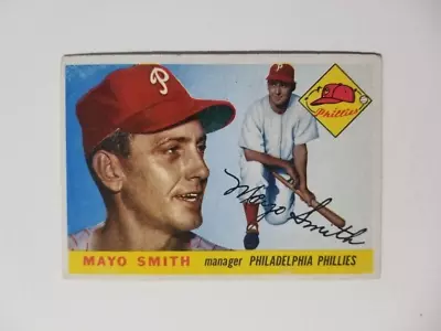 Mayo Smith 1955 Topps Baseball Card #130 Philadelphia Phillies • $1.59