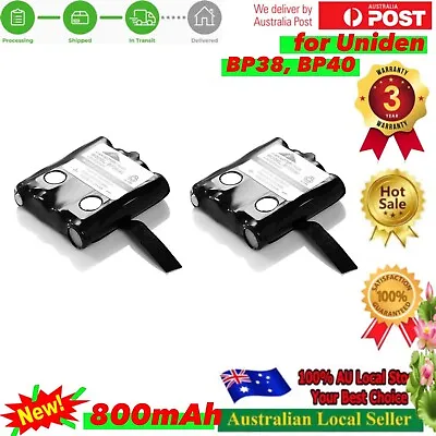 2x For Uniden Compatible BP38 BP40 UHF Handheld Radio Compatible Battery • $28.98