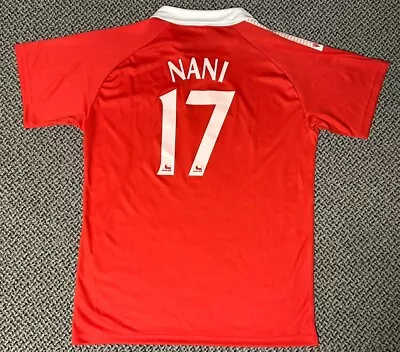 Manchester United Red AON Nani Jersey Youth XL Mens Medium • $14.99