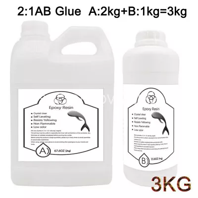 2:1Ratio Bulk  Epoxy Resin Casting Super Clear Craft Coating Paste AB Liquid Kit • $72.19