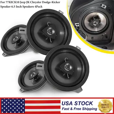 4 Pack Kicker Speaker Upgrade For 2007-2018 Jeep Wrangler JK JKU 77KICK10 • $159.98