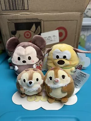 Disney Store Mickey Pluto Chip & Dale Ufufy Plush Lot NWT • $24.99