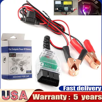 Car OBD2 ECU Connector 12V Battery Replacement Memory Saver Tools Alligator Clip • $9.99