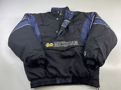 Vintage Starter Michigan Wolverines Puffer Zip Jacket Coat Pullover Size Large • $149.99