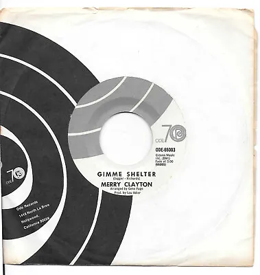 MERRY CLAYTON Gimme Shelter On Ode Soul Rolling Stones Cover 45 HEAR • $50