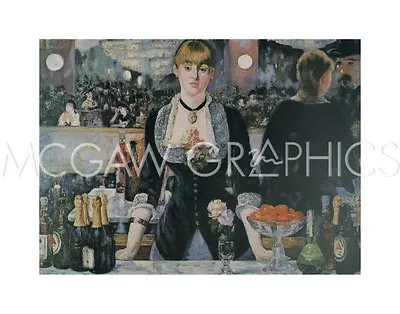 Manet Edouard - A Bar At The Folies-bergere - Art Print Poster 14  X 11  (2091) • $15.50