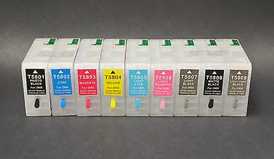 9x80ml Refillable Pigment Ink Cartridges For Stylus 3800UltraChrome K3 • $109.99